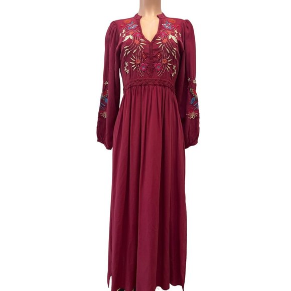 Johnny Was Dresses & Skirts - Johnny Was Mika Split Front Dress Rumba Red Small